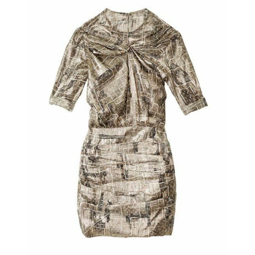 2013 ISABEL MARANT x H&M Printed Metallic Bodycon Dress - US 6